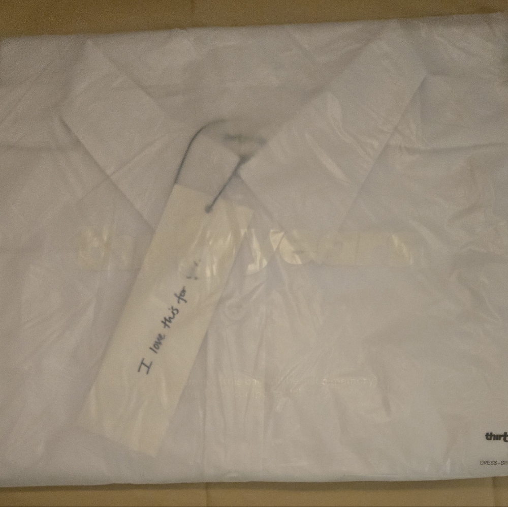 Thirty Years White Dress Shirt Size 2 (XL/2X) - 100% Cotton - Picture 4 of 6